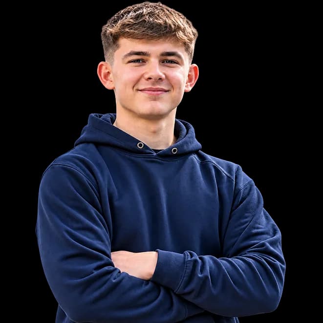 Apprentice representing the Screwfix and TrAC partnership